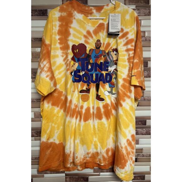 Nike Orange tie dye LeBron James Tune Squad Space Jam shirt Bugs Bunny Taz 3XL - Picture 1 of 4